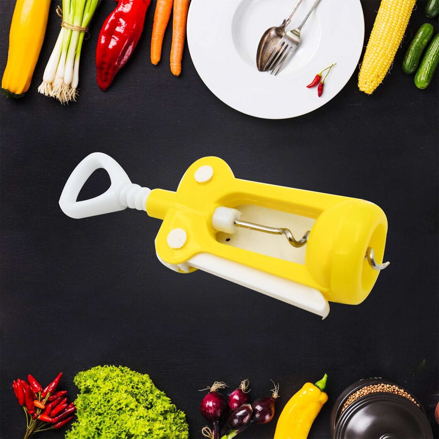 9142 Multifunction Kitchen Tools Stainless Steel and Plastic Kitchen Knife and Scissor Ideal Accessory Set for Kitchen 9142 Multifunction Kitchen Tools Stainless Steel and Plastic Kitchen Knife and Scissor Ideal Accessory Set for Kitchen